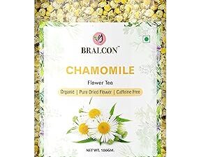 BRALCON Organic Chamomile Flower Tea - 100 Gm | Caffeine Free Herbal Tea| 100% Natural Chamomile Tea Leaves| Boost Immunity| Detox Tea| Sleep Tea & Stress Relief