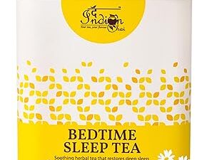The Indian Chai ? Bedtime Sleep Tea 100g with Passion Flower, Valerian Root, Chamomile Flower, Gotu Kola etc for Restful and Peaceful Sleep, Herbal Tea