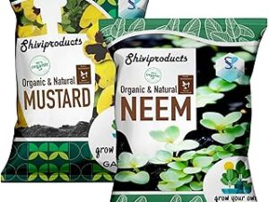Shiviproducts Mustard powder Neem powder combo (1kg+900gram) - Pack of 2 | Organic fertilizers for plants home garden