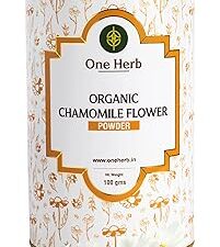 One Herb - Organic Chamomile Flower Powder 100g, Helps Improve Sleep Quality, Boosts Skin and Hair Health, Caffeine Free, Camomile Tea, Chamomile Tea, Herbal Tea